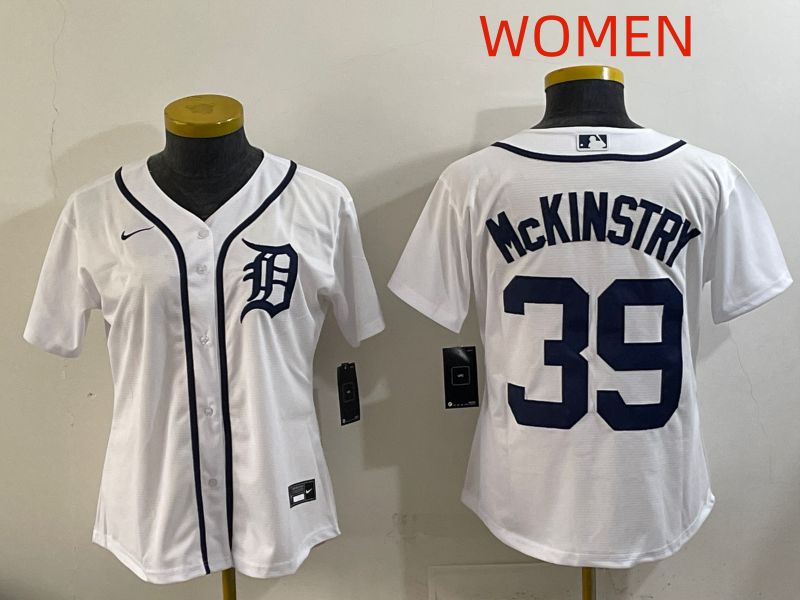 Women Detroit Tigers #39 Mckinstry White Game Nike MLB Jersey style 001